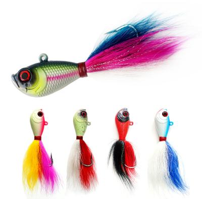 China Deer hair JIEMI OEM New style 6oz 8cm Fishing Lures Prevent bottom hanging Deer hair lead fish Seawater and freshwater for sale