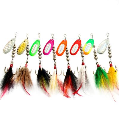 China Metal JIEMI OEM New style 19g  15cm Fishing Lures Composite Rotating Sequins Deer hair triple hook Seawater Boat Jigging Lure for sale