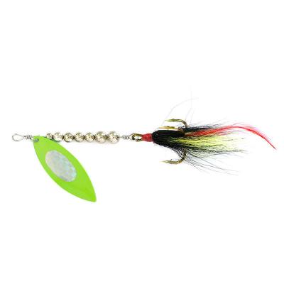 China Metal JIEMI OEM New style 19cm 21g Fishing Lures Spinner Baits Metal Sequins Bait Set Abrasion Resistant Willow Leaf Bait for sale