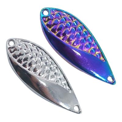 China Metal JIEMI OEM New style 5g 7g 10g 15g 20g Factory Wholesale Spoon Metal Fishing Lure Sequin Artificial Bait for sale