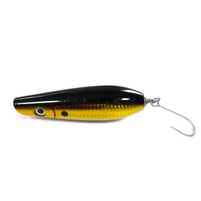 China Woodiness JIEMI OEM New style 11.4cm 42g Saltwater Fishing Popper Lure Artificial Wood Baits Bionic Design Hard Woodiness for sale