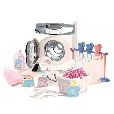 China Pretend Game Education Toy Children Washing Machine Pretend Washer DIY Game Toy Set à venda