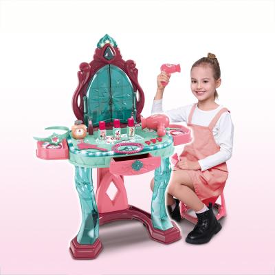 China Toy Kids Makeup Cosmetic Kit Dressing Up Toy New Fashion Girl Pretend Funny Educational Game Table With Infrared Induction for sale