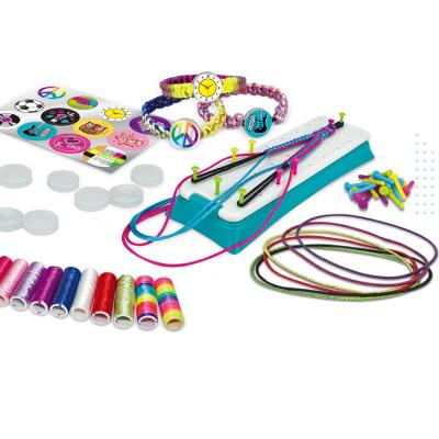 China Eco-friengly DIY Children Hands Rope Knitting Machine Beauty Toy Playset For Girl for sale