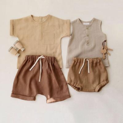 China Wholesale Casual Baby Boy Clothes Summer Shorts Sleeve Newborn Infant Kids Clothing Set for sale