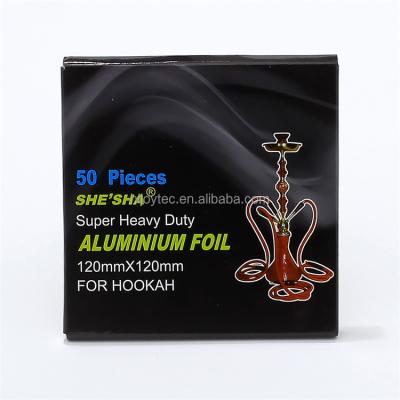 China Silver Square Aluminum Foil Hookah Aluminum Foil 50pcs/box for Tobacco Hookah High Quality for sale