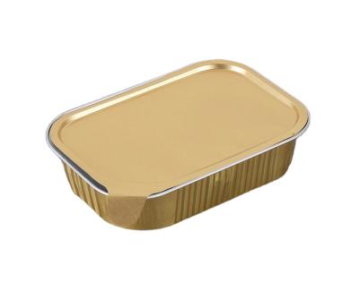 China Food Grade 620ml Smooth Wall Aluminum Foil Container Best Price Aluminum Foil Lunch Box Eco-friendly Disposable Aluminum Foil Container for sale