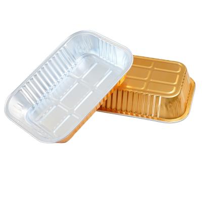 China Eco - Friendly Disposable Food Grade Alu Container Wrinkle Free Catering Trays Aluminum Foil Container for sale