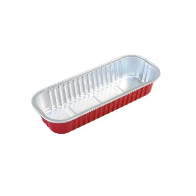 China Eco-Friendly Custom Rectangular Food Grade Mini Baking Chocolate Cake Food Mold Aluminum Foil Container for sale