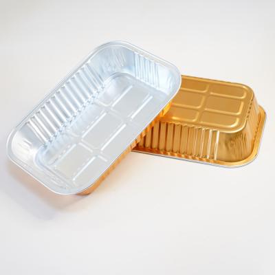 China Best Price Food Grade 620ml Aluminum Foil Lunch Box Smooth Wall Aluminum Foil Container Eco-friendly Disposable Aluminum Foil Container for sale