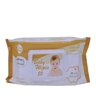 China For Baby Skin Care 80pcs Soft Aloe Vera Baby Wet Wipes Organic Soft Customized Household For Baby For Baby Skin Care Spunlace 30000packs for sale