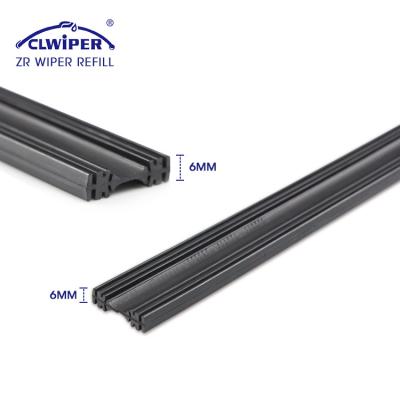 China Replaceable Silicone Rubber Or CLWIPER Rubber Wiper Blade Rubber Refill For Car Glass for sale