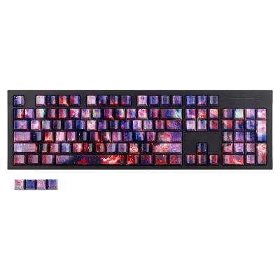 China OEM Profile 108 ABS Backlit Doubleshot Keycaps for MX ASIN Mechanical Keyboard Layout Water-transfer Printing (Sky Red) for sale