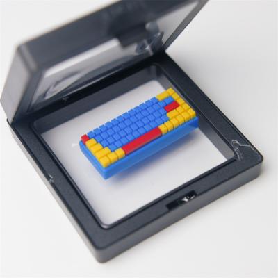 China Computer Keyboard Resin Keyboard Small Artisan Enter Keycaps DIY Model Keycaps 3D Relief Keycap for Mechanical Keyboard (TinyK Blue) for sale