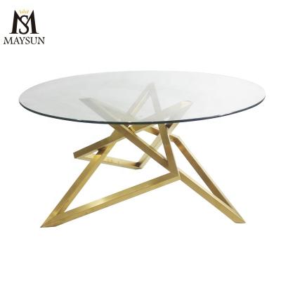 China Coffee Table Modern Nordic Clear Tempered Glass Designer Living Room Personality Side Table for sale