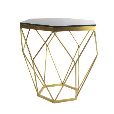 China Living Room Diamond Shape Stainless Steel Black Coffee Table Modern Fashion Design For Living Room for sale