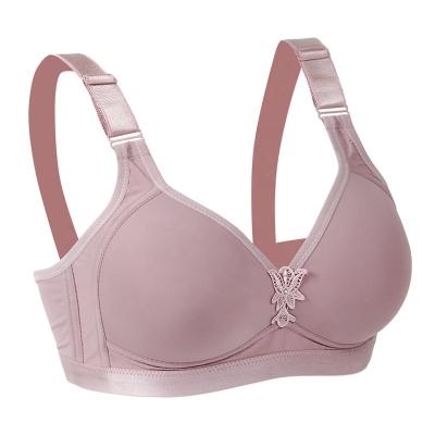 China Factory Price Seamless Soft Widened Straps Appliques Slimming Big Women's Bra 36 Cup Size for sale