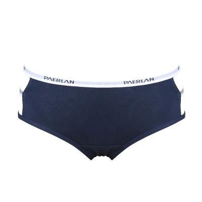 China Japanese antibacterial cavity sexy panties for women underwear with black letters and gray waistband for sale