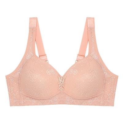 China 2021 Wireless Breathable Breathable Comfort Lace Up Sexy D Cup Manufacturer Plus Size Fat Women Thin Bra for sale