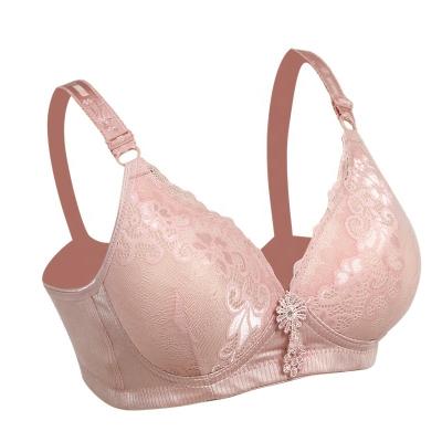 China Wholesale Soft Breathable Soft Wireless Women's Lace Bra Cup Cotton Push Up Soft Bra for sale