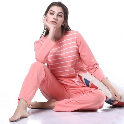 China Paerlan Autumn Winter Full Set Cotton Home Woman Sleep Wear Breathable Pajamas for sale