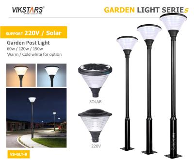 Cina Supporto 220V Solar LED luci da giardino con 3m palo per il percorso paesaggio in vendita