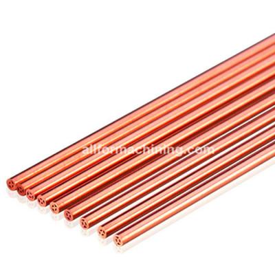 China EDM Auger Electrodes 0.8mm Multi Channel EDM Copper Tubes , Multi Hole EDM 0.8mm Copper Electrodes for sale