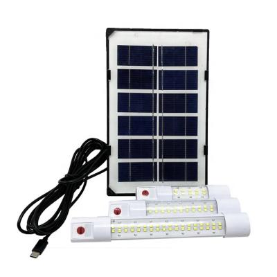 China Outdoor Waterproof Portable Camping 10W 20W 30W Solar Residential Emergency Led Tube Light Tube Lamp for sale