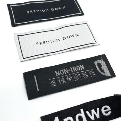 China Viable Custom Private Personal Apparel Brand Design Logo Copy Woven Label NO MOQ Woven Label for sale