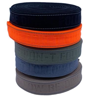 China Custom Printed High Quality Wholesale Elastic Polyester Webbing For Cargopants for sale