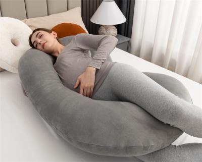 China Hot Selling Anti-static Comfortable Pregnancy Pillow Cheap Custom C Quality Good Shape Body Maternity Pillow for sale