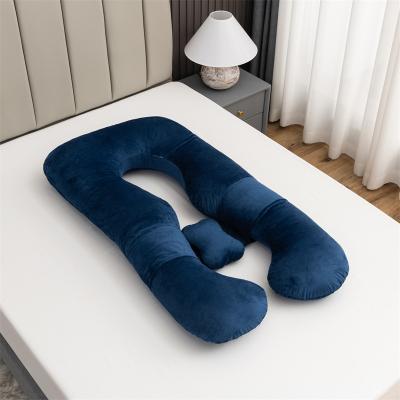 China Hot Selling Good Quality Anti-static Comfortable Pregnancy Pillow Full U Shaped Pregnancy Body Wedge Pillow With Removable Washable Case for sale