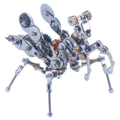 China 100% Creative Eco-friendly Mantis Mechanical Model Prayer Metal Insect Handmade Puzzle Outfit Craft Collection Mech Gifts For Friend DIY Toys for sale