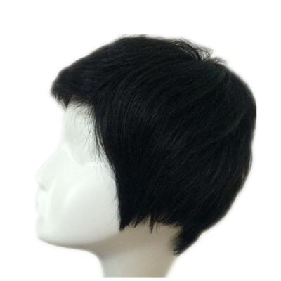 China Factory Wholesale Chinese Short Straight Wig Natural Black Short Hair Wig Thin And Light Comfortable Men's Wig for sale