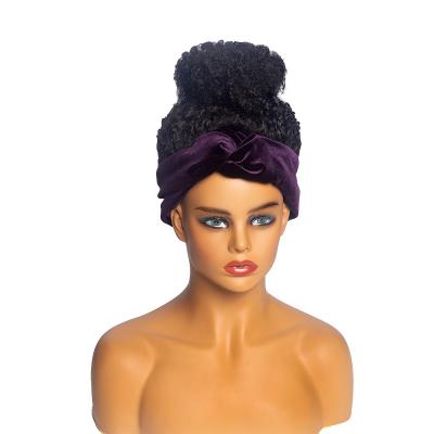 China Headband Wig 2021 New Arrival OEM Accepted Synthetic Wig Hair Headband Afro Style Fashionable Wig For Women for sale