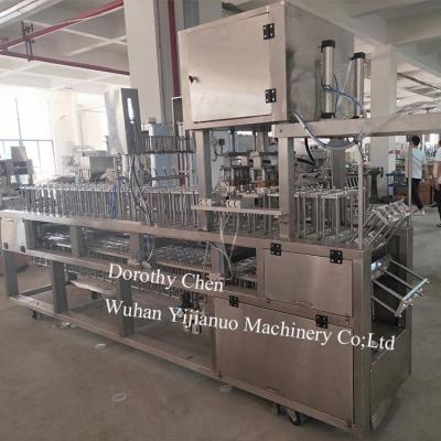 China Automatic Potato Chips Cup Filling Sealing Beverage Mesin Aluminum Foil Paper Machine for sale