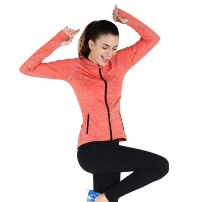 China 2021showmelly Breathable Comfortable Breathable Quick-drying Fabric Reflective Women Sport Wear Yoga Coat for sale