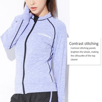 China Showmelly Breathable Custom Sports Gym Yoga Wear Work Out Women Zip Up Fitness Jacket for sale