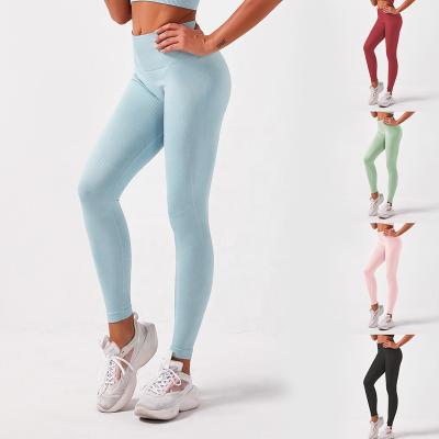 China Breathable Custom Size Butt Polyester Yoga Pant Leggings Seamless Logo Women Sportswear Leggings High crack! crack! for sale