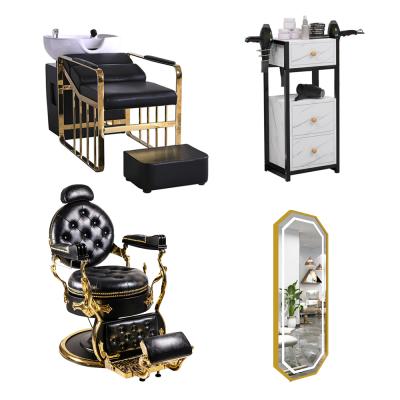 China Contemporary Equipment Barber Chair Salon Furniture Barbers Extended Waybom Barber Chairs Retail Gold Barber Chair for sale