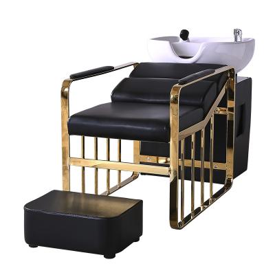 China Modern Extremely Comfortable Hair Wash Salon Shampoo Backwash Unit With High Quality Sink for sale