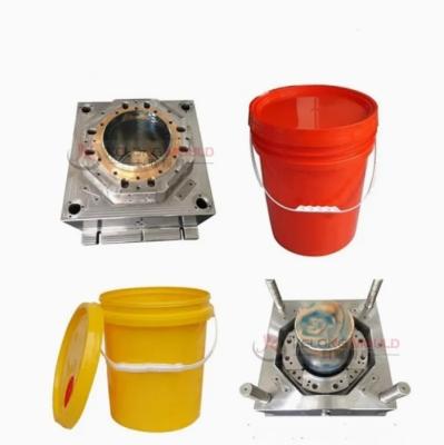 China 4L 10L 20L Round Plastic Pail Mould PP Paint Bucket Injection Mould for sale