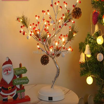 China Hot Sale Indoor Decoration USB Battery Operated LED Christmas Tree Night Light Home Decoration Table Lamps For Festival Gifts for sale