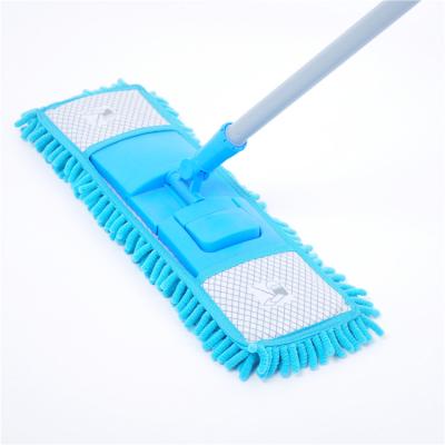 China Wholesale Viable Easy Floor Microfiber Cleaning Mop Cleaning Flat Broom Adjustable Cleaning Washable Mop for sale