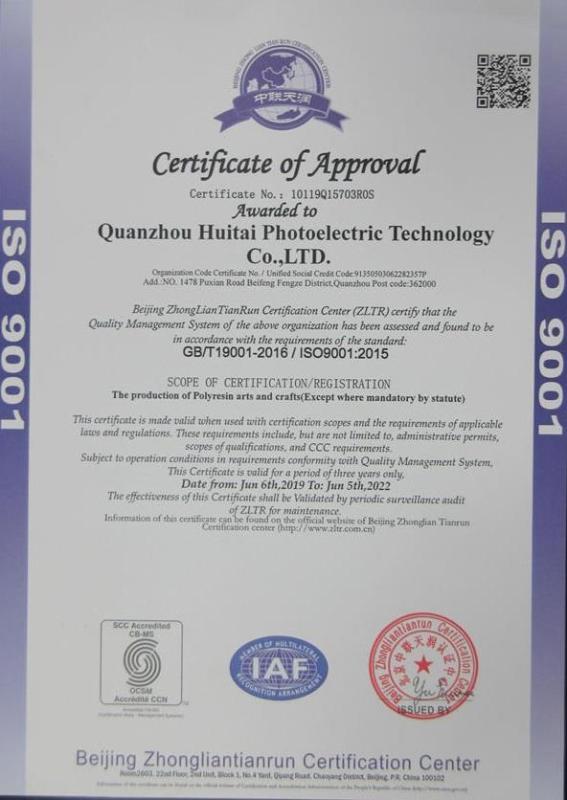 ISO9001 - Quanzhou Huitai Photoelectric Technology Co., Ltd.