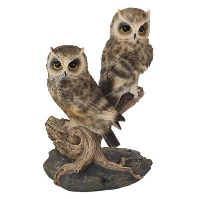 China Art Decor Wholesale fiberglass resin sculpture animal, bird handmade crafts garden statue owl figurine for sale