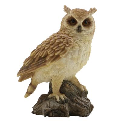 China Europe wholesale customized handmade decorative garden resin owl animal life like statues& for sale