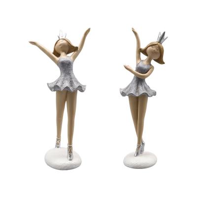 China European Viet Nam Polyresin dancing angel figurine, angel girl ballet dancing statue for sale