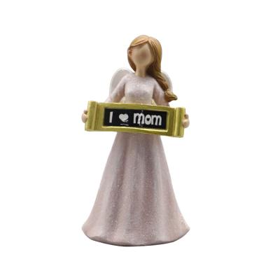 China Viet Nam Custom Design Angel Polyresin Crafts Gifts, Resin Mom Gift Mother's Day Angel Decor for sale