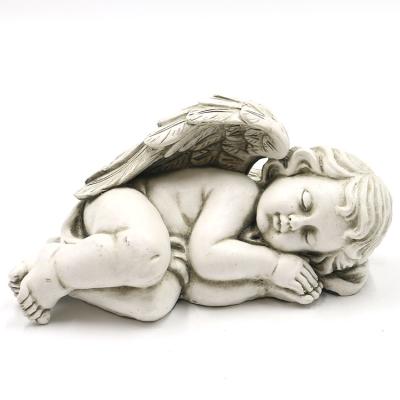 China Mid Century Modern Hot Sale Outdoor Garden Resin Sleeping Angel Statue,Polyresin Guardian Wings Sleeping Angel Figurine$ for sale